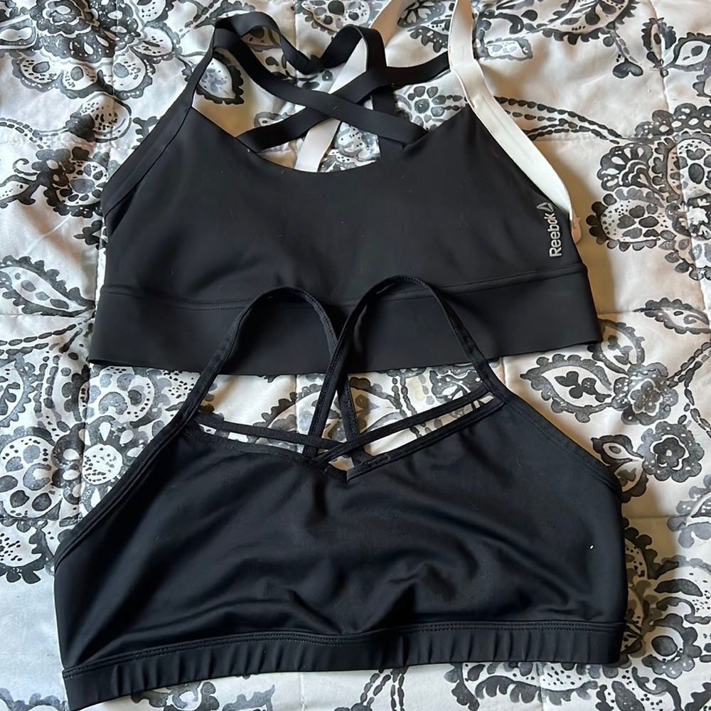 Strappy sports bras